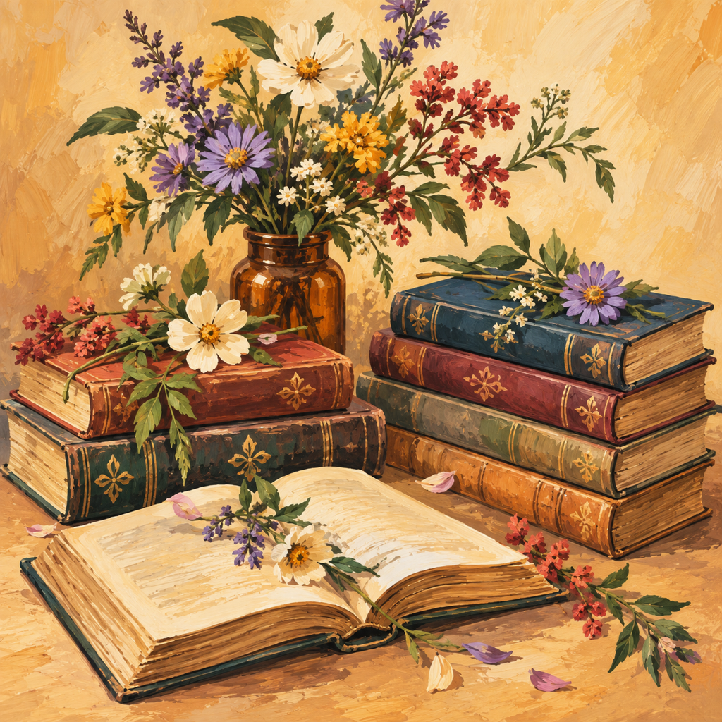 Literary Bouquet paint by numbers kit