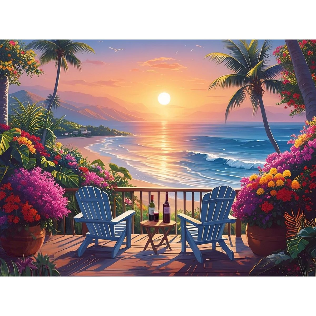 Sunset Veranda paint by numbers kit