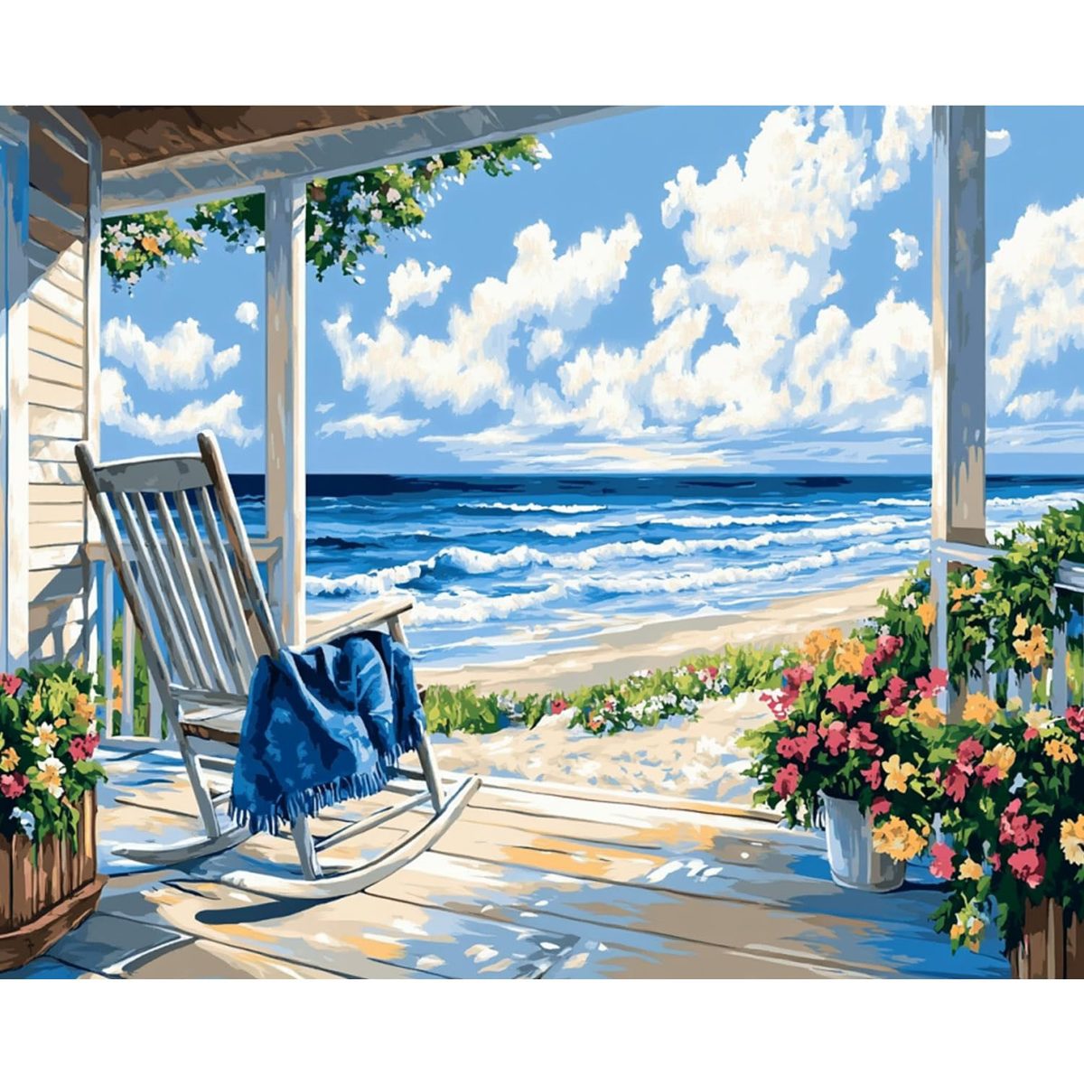 Seaside Porch paint by numbers kit